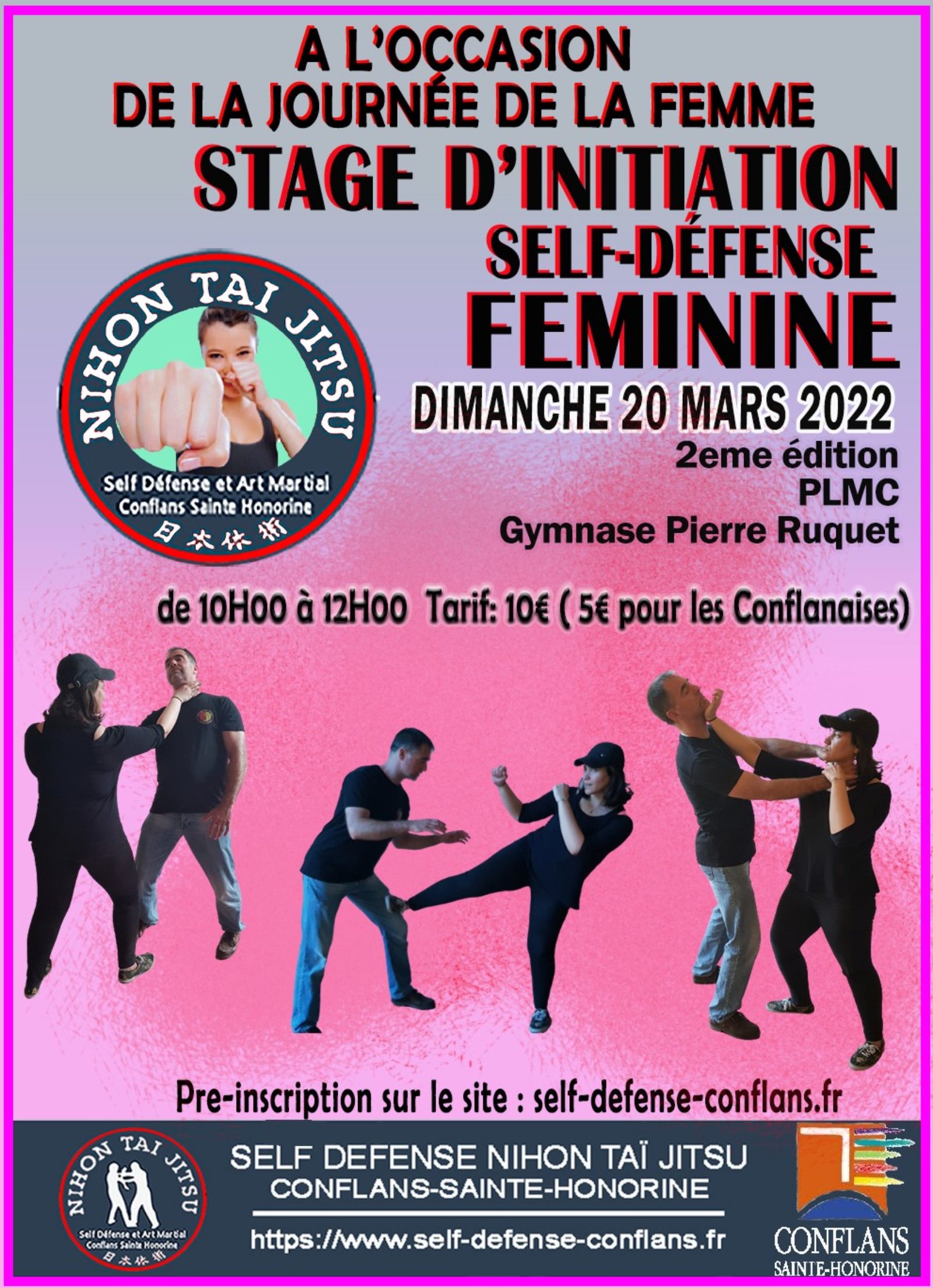 Stage d'initiation self-défense féminine - Ville de Conflans