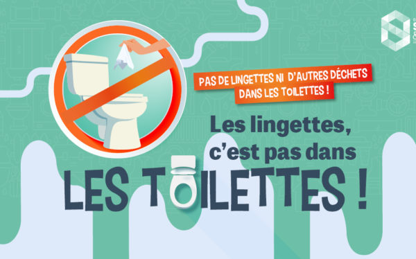 Pas de lingettes dans les toilettes !