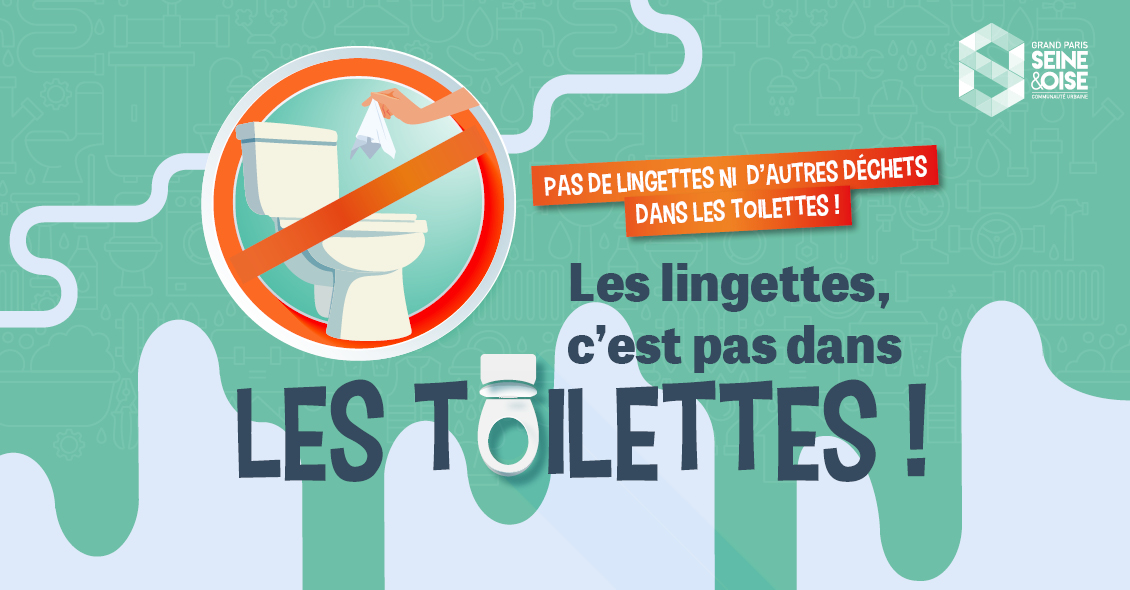 Pas de lingettes dans les toilettes !